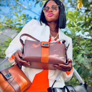 Luxury Color Block Leather Handbag – Women's Designer Shoulder & Crossbody Bag
