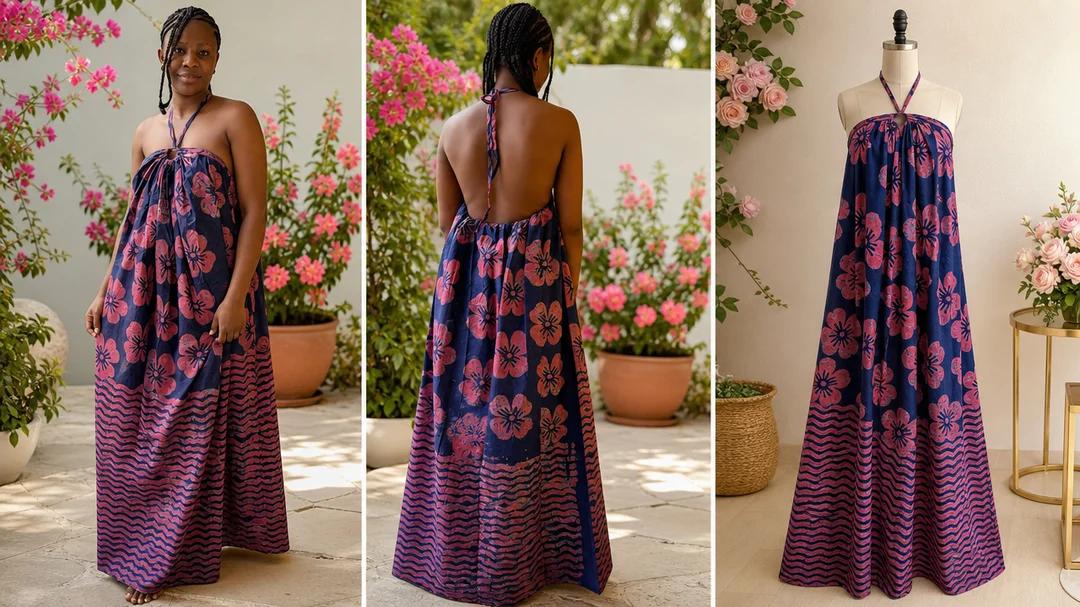 Adire Free Size Gown